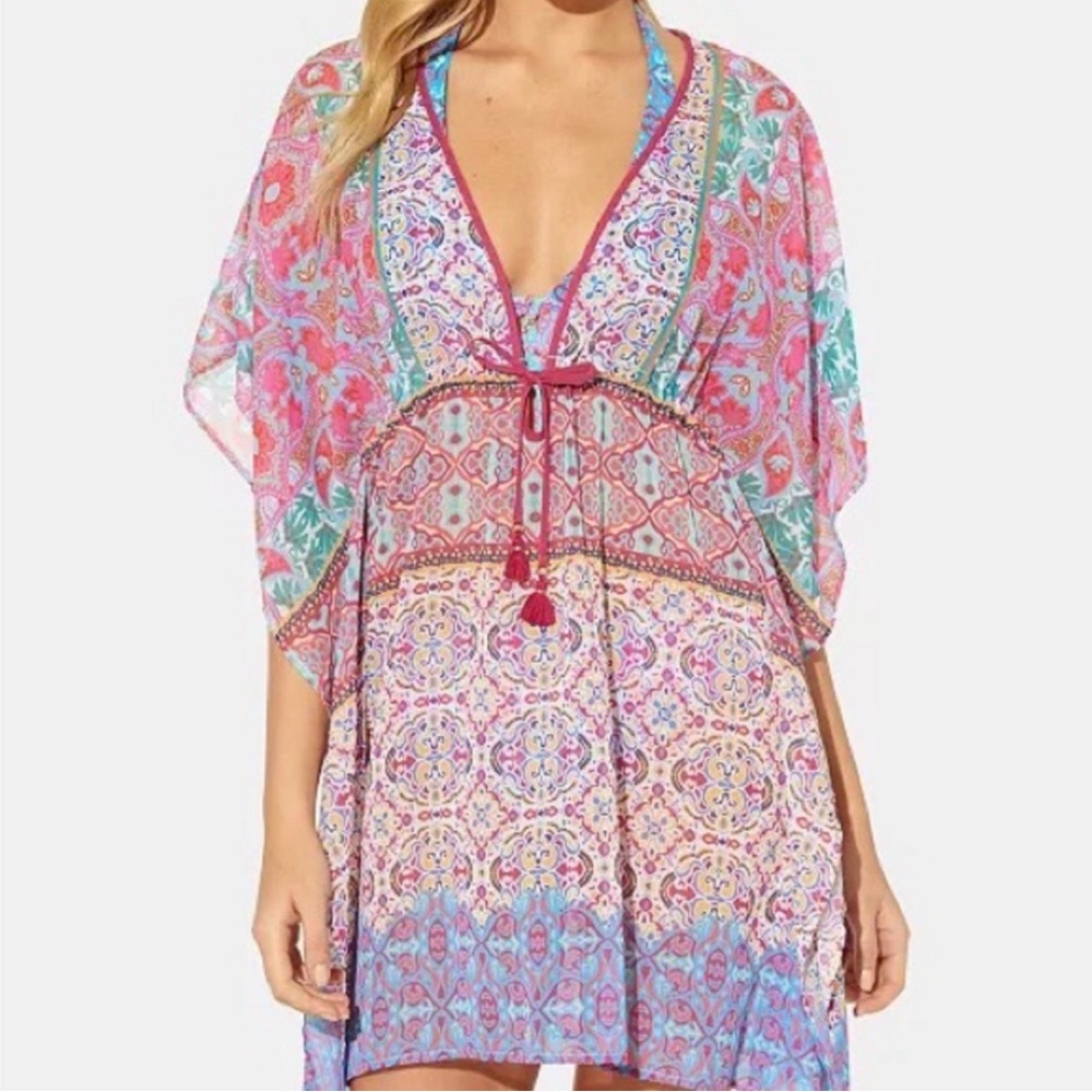 Bleu Rod Beatty swim cover up caftan St Tropez